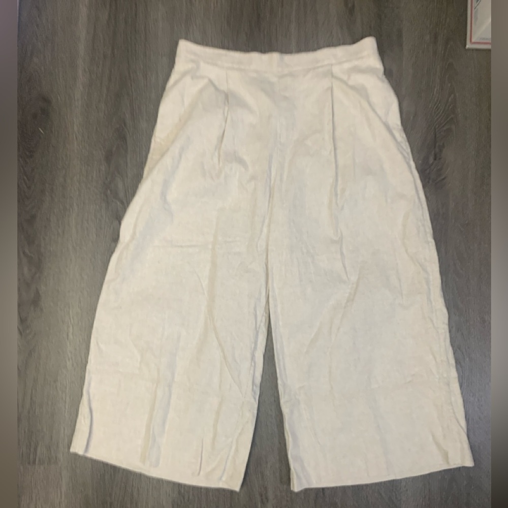 Banana Republic Pants Linen Blend Wide Leg Pull On Casual Summer Women’s Large